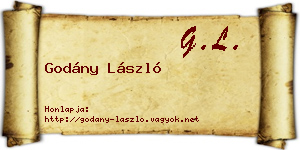 Godány László névjegykártya