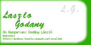 laszlo godany business card